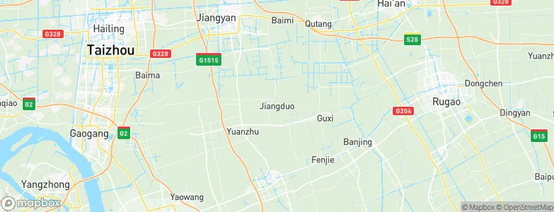 Jiangduo, China Map