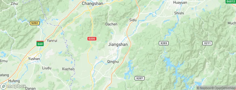 Jiangshan, China Map