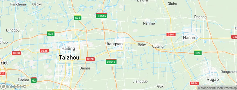 Jiangyan, China Map