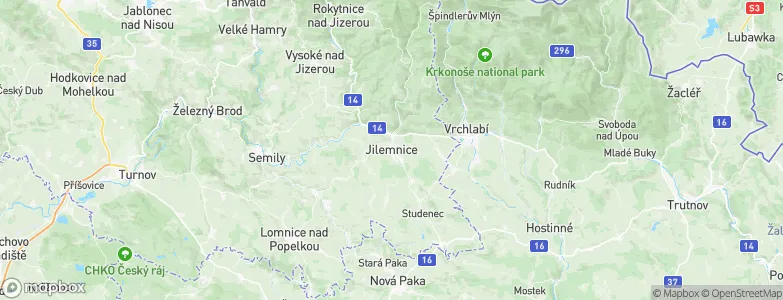 Jilemnice, Czechia Map