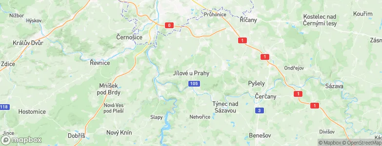 Jílové u Prahy, Czechia Map