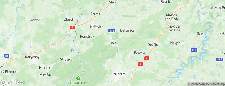 Jince, Czechia Map
