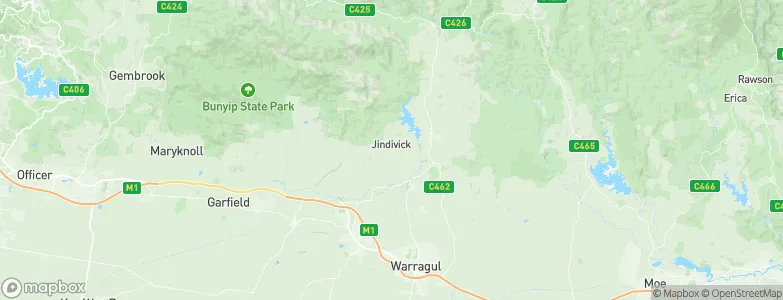Jindivick, Australia Map