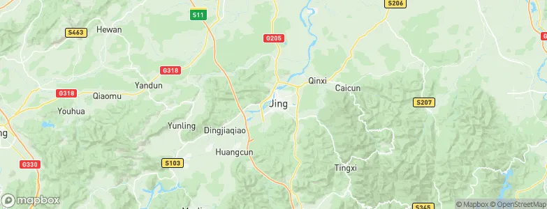 Jingchuan, China Map