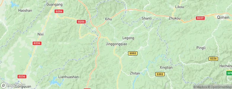 Jinggongqiao, China Map