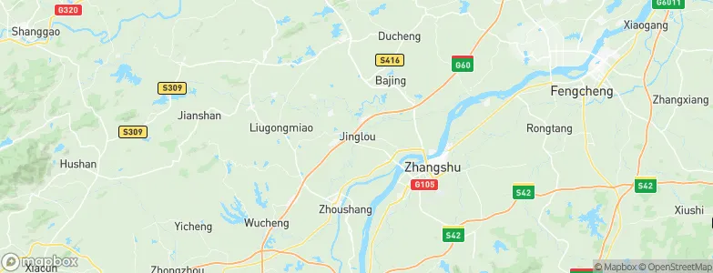 Jinglou, China Map