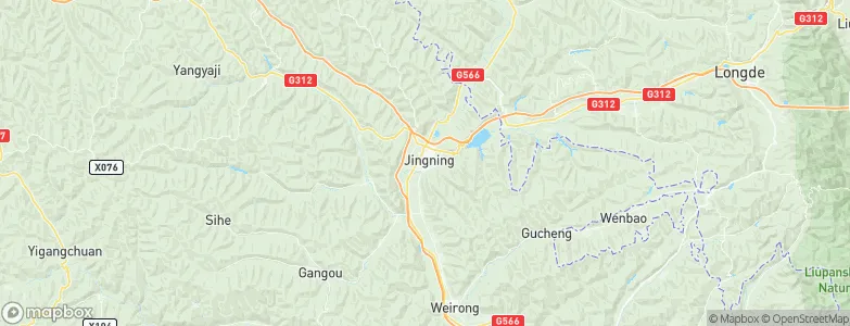 Jingning Chengguanzhen, China Map