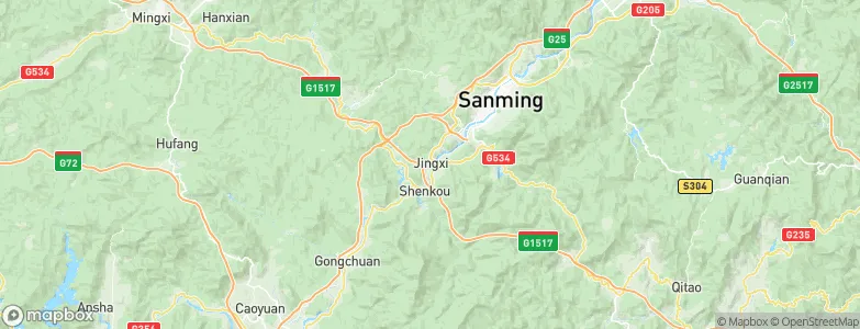 Jingxi, China Map