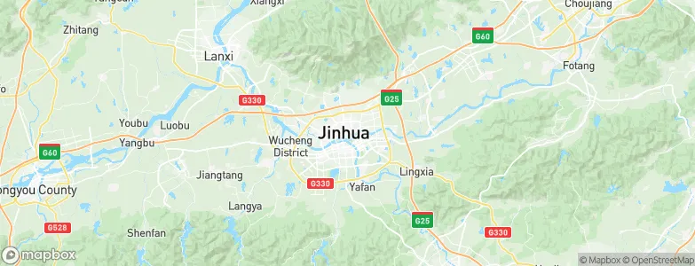 Jinhua, China Map