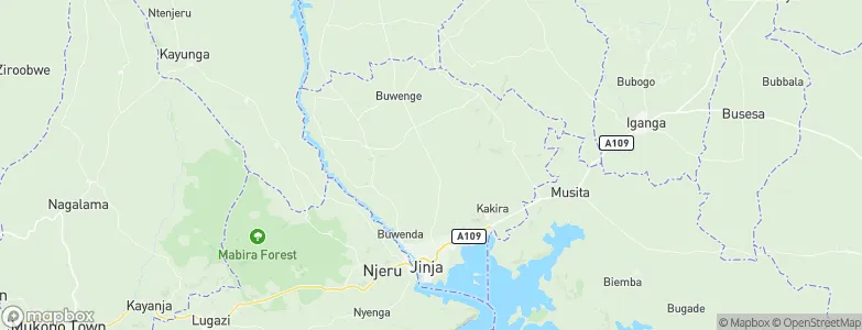 Jinja District, Uganda Map