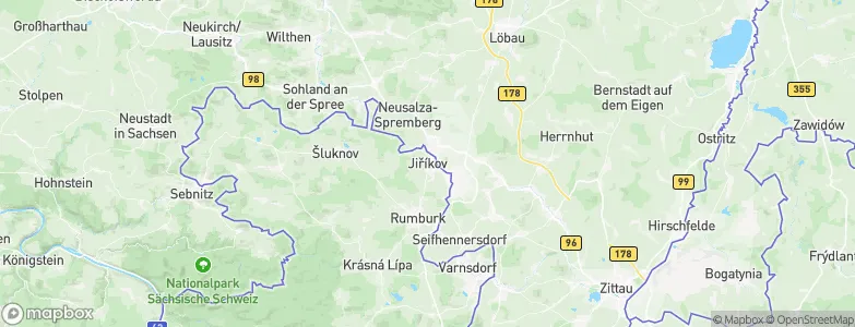 Jiříkov, Czechia Map