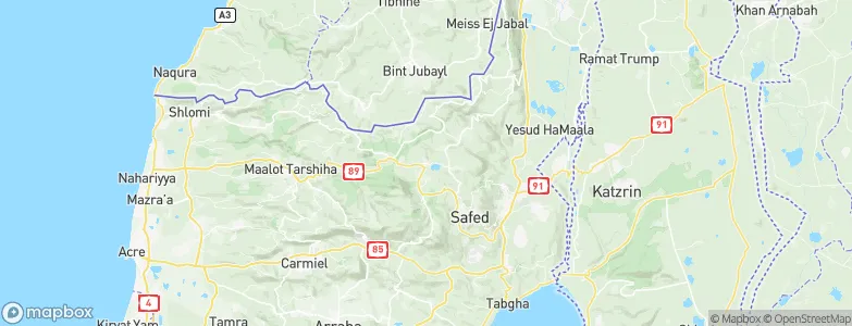 Jīsh, Israel Map