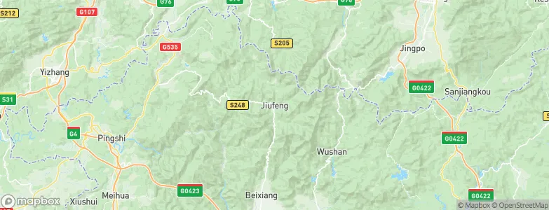Jiufeng, China Map