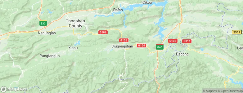 Jiugongshan, China Map