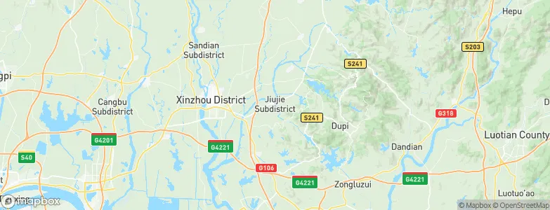 Jiujie, China Map
