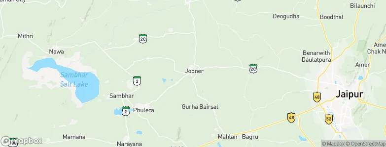 Jobner, India Map