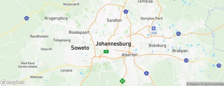 Johannesburg, South Africa Map