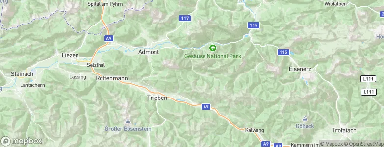 Johnsbach, Austria Map