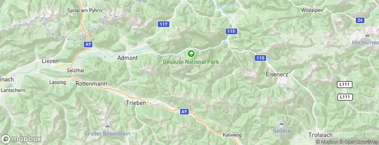 Johnsbach, Austria Map