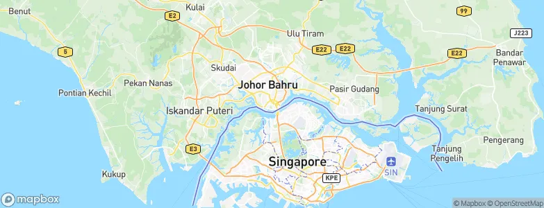 Johor Bahru, Malaysia Map