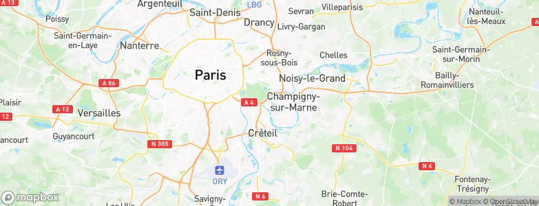 Joinville-le-Pont, France Map