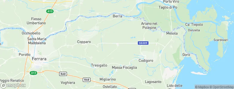 Jolanda di Savoia, Italy Map