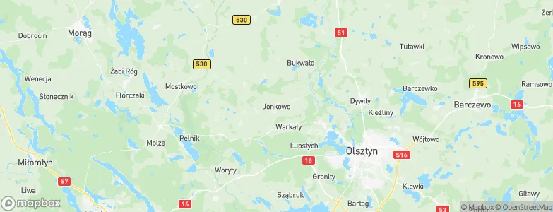 Jonkowo, Poland Map