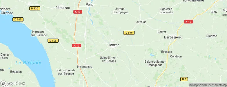 Jonzac, France Map