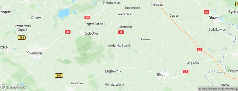 Jordanów Śląski, Poland Map