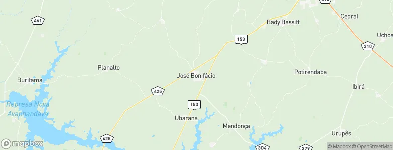 José Bonifácio, Brazil Map