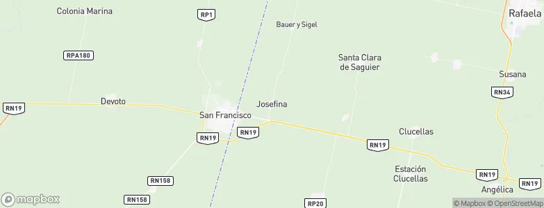Josefina, Argentina Map