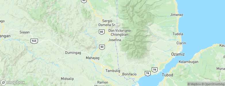 Josefina, Philippines Map