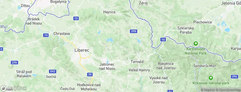 Josefův Důl, Czechia Map