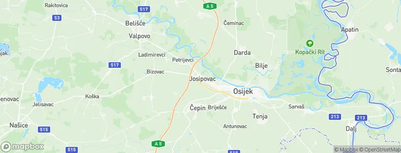 Josipovac, Croatia Map