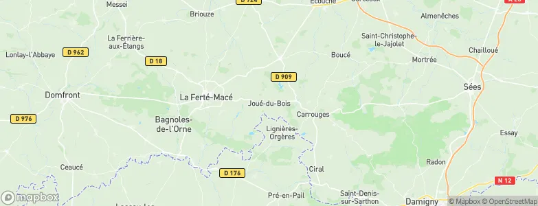Joué-du-Bois, France Map