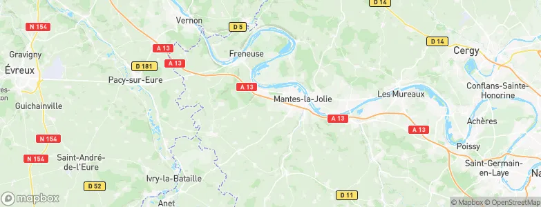 Jouy-Mauvoisin, France Map