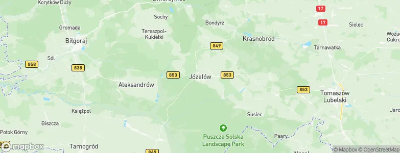 Józefów, Poland Map