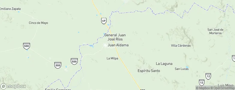 Juan Aldama, Mexico Map