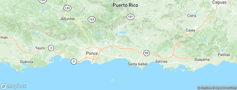 Juana Díaz, Puerto Rico Map