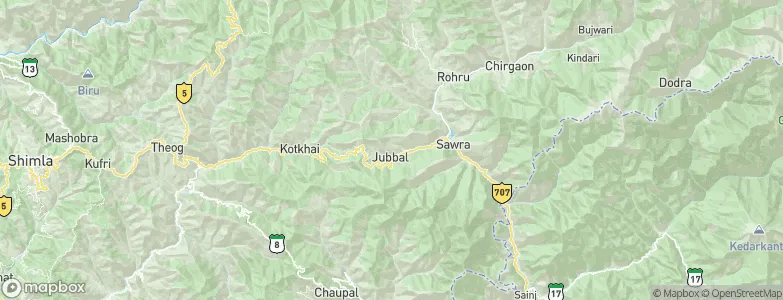 Jubbal, India Map
