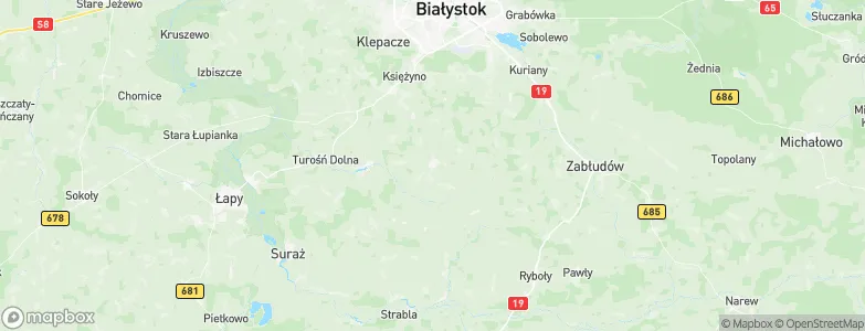 Juchnowiec Dolny, Poland Map
