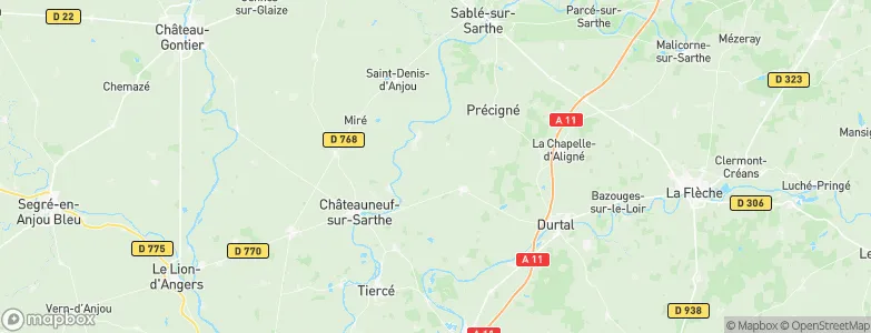 Juigné, France Map