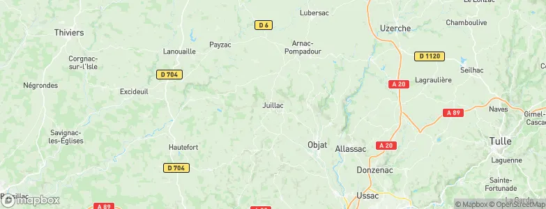 Juillac, France Map