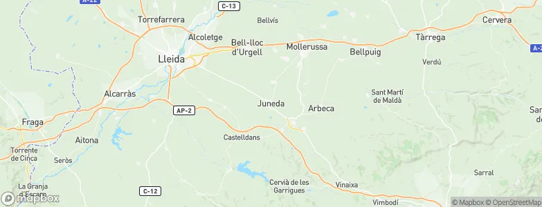 Juneda, Spain Map