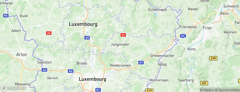 Junglinster, Luxembourg Map