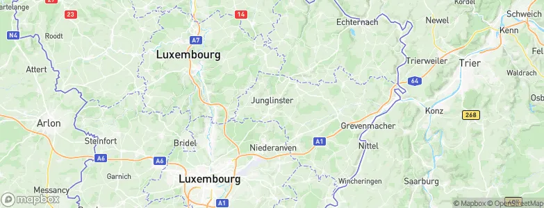 Junglinster, Luxembourg Map