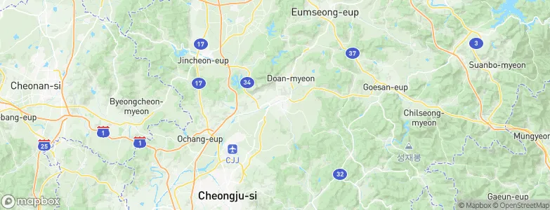Jungpyong, South Korea Map