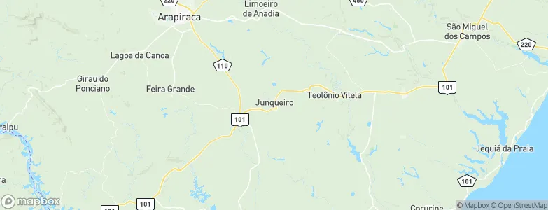 Junqueiro, Brazil Map