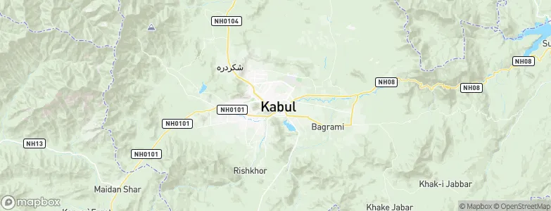 Kabul, Afghanistan Map