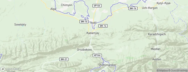 Kadamjay, Kyrgyzstan Map